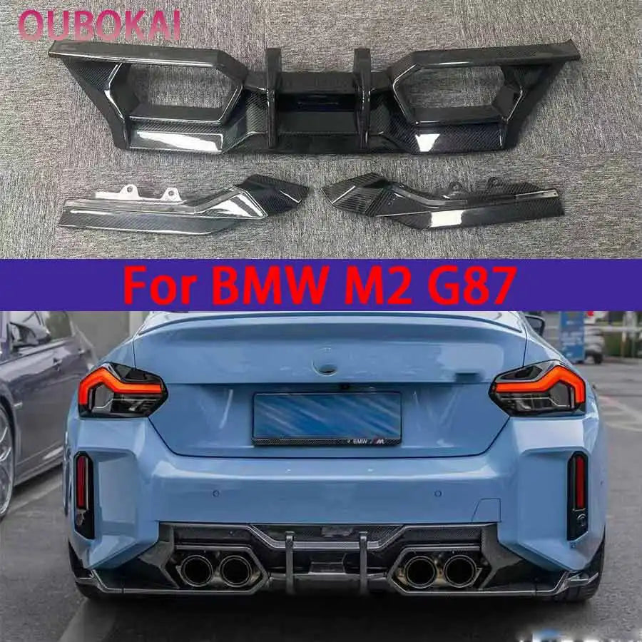For BMW M2 G87 2020+ Carbon Fiber Back Lip Rear Bumper Diffuser