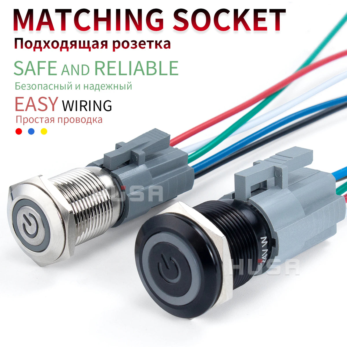 12 22MM Black Shell Push Button Switch Metal Waterproof