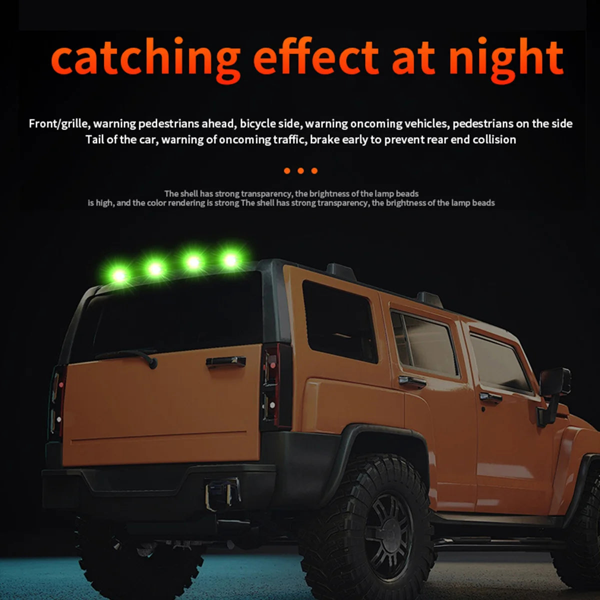 1PC Solar Powered Cab Navigation Wireless Roof Warning Flashing