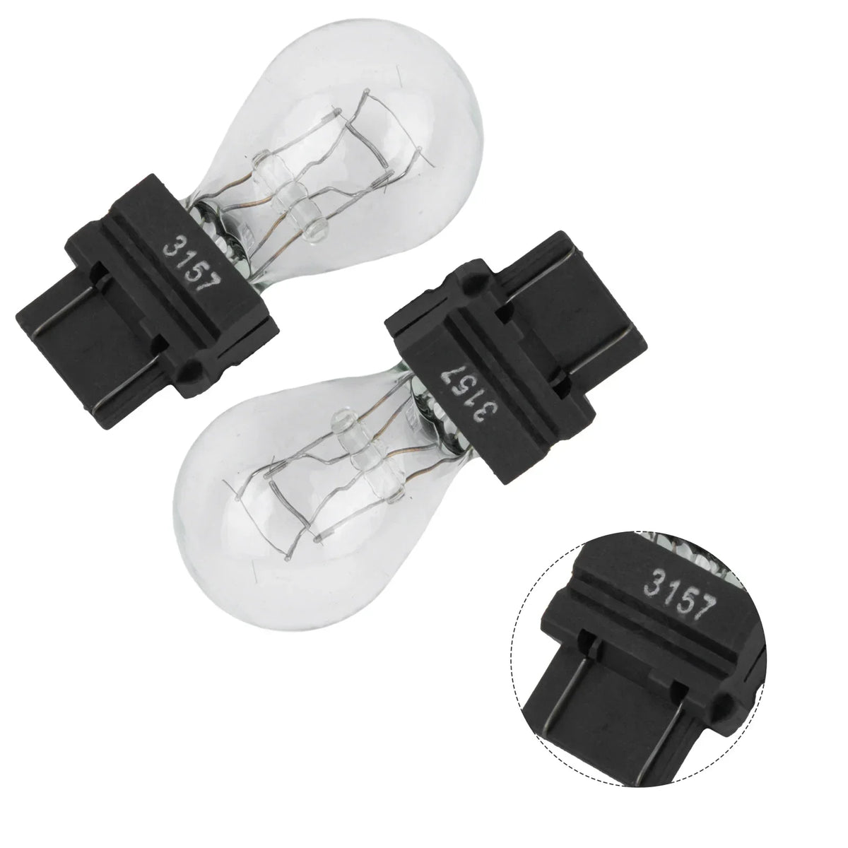 2PCS 3157 3156 3157LL Brake Bulbs Halogen Turn Signal