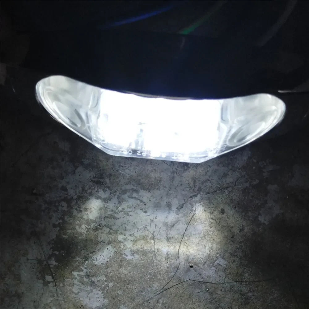 White Red Side Marker Lens Clearance Truck Trailer Oval