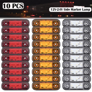 10PCS 12V 24V Side Marker External Warning Tail Turn