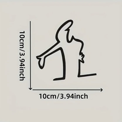 1PC Creative Action Pose Design Vinyl Sticker Waterproof