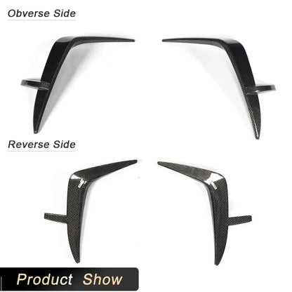 For BMW G90 G99 M5 2025 Full Carbon Fiber Front Bumper Canards