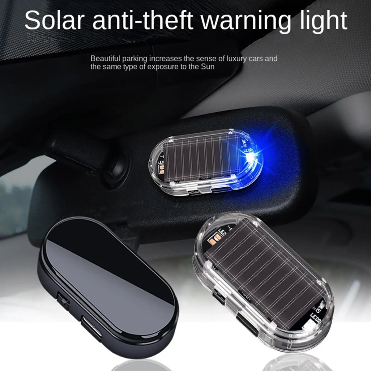 Alarm Solar Charging anti-theft Warning Simulated Sedan Truck