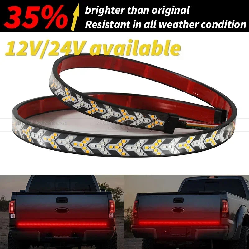 For Pickup Trailer 12V 24V Tailgate Bar Inch Turn Signal Dynamic
