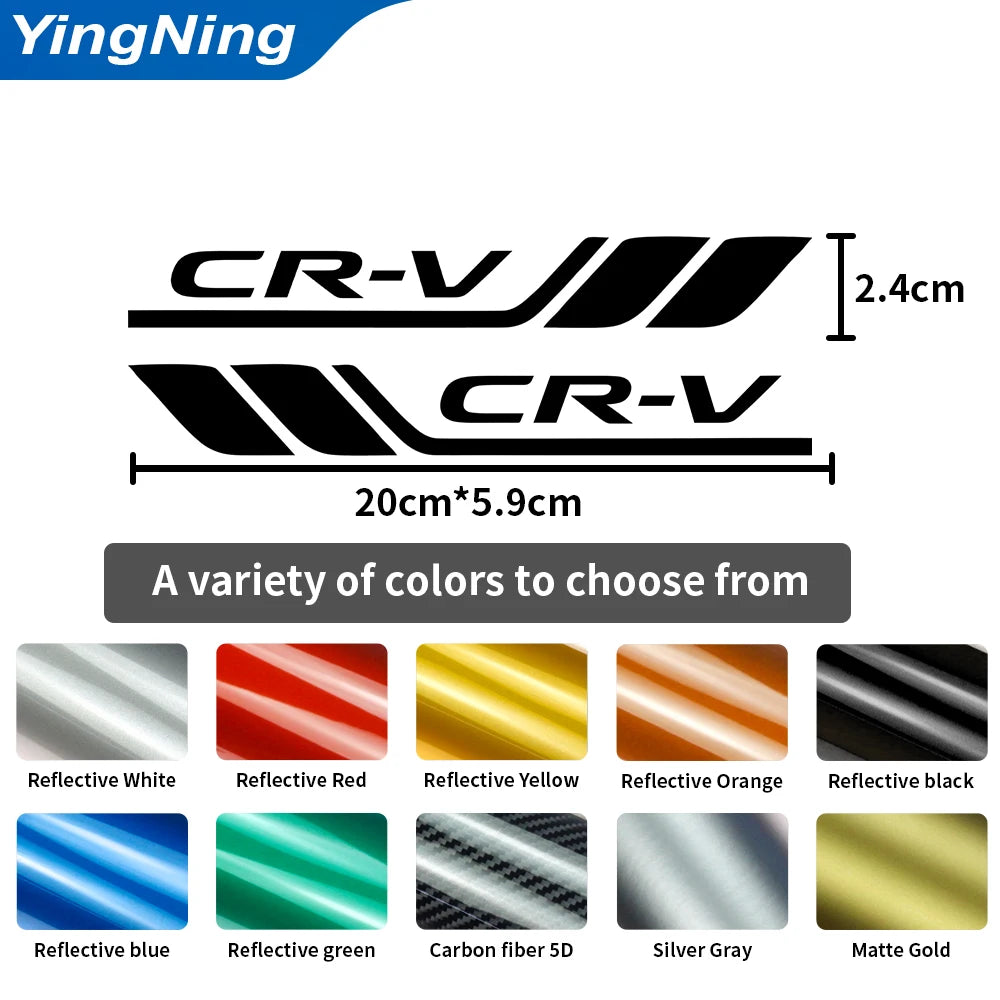 For Honda CR-V Auto Vinyl Decal 2PCS Badge Cars Fender Side