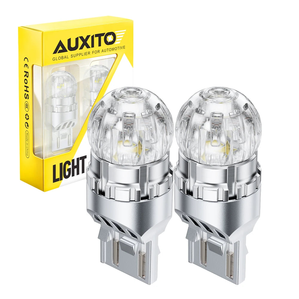 Auxito 2PCS T20 7443 W21 5W Bulb Canbus 6500K