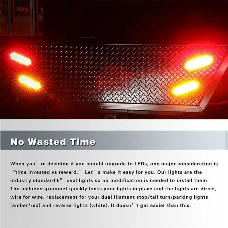 For Most Oval 10LED Bulbs Brake plug12v Turn Signal Cars Trucks