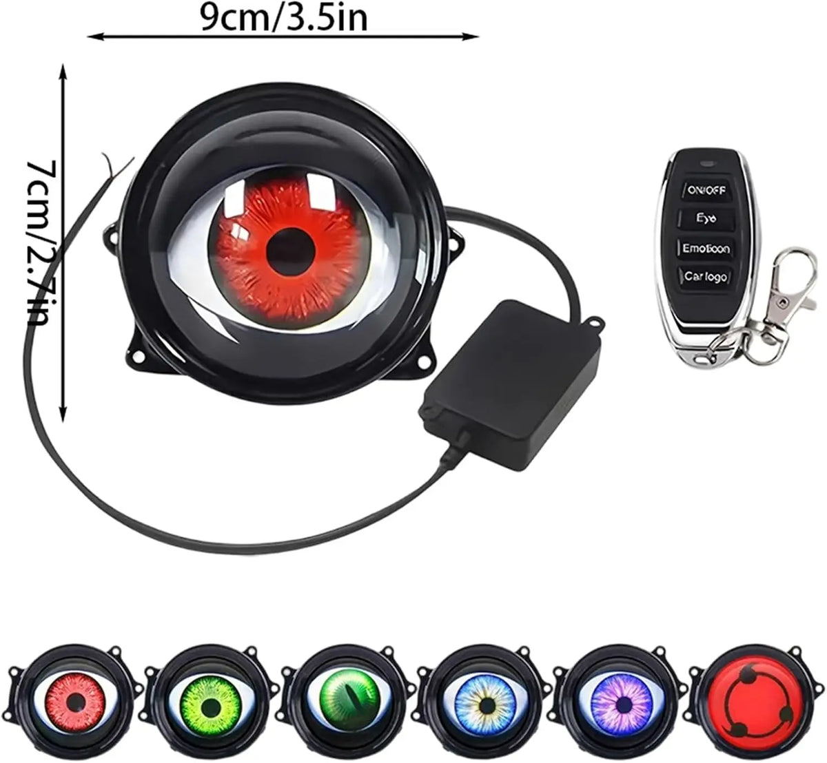 Dynamic Devil Eye Headlights Remote Control Modified Eagle 3D