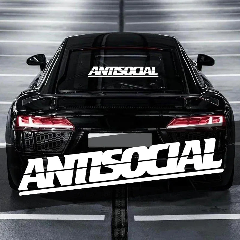 For Rear Window Auto Front Windshield 1PC Antisocial Letter