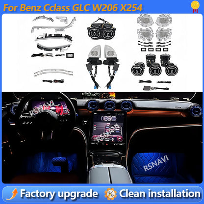 For Mercedes Benz W206 X254 Glc Color Ambient c-class Air Vents