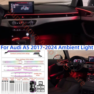 For Audi A5 A4 2017+ Ambient Interior Lighting Upgrade Trim