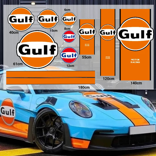 For Tesla 9-11 917 917LH 918 Sticker Gulf Vintage Truck Vinyl