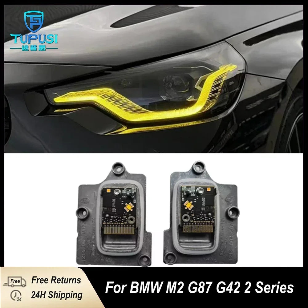 For 2022 2023 2024 BMW 2 Csl Lemon Yellow Drl Daylight Chips