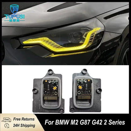 For 2022 2023 2024 BMW 2 Csl Lemon Yellow Drl Daylight Chips
