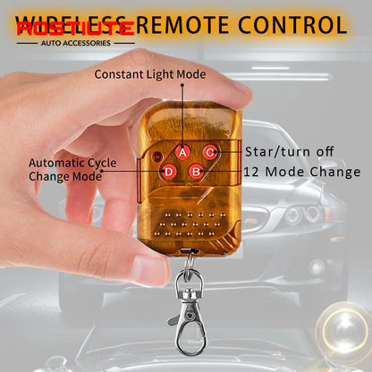 For Off-Road 12V 24 Grille Strobe Wireless Control Warning