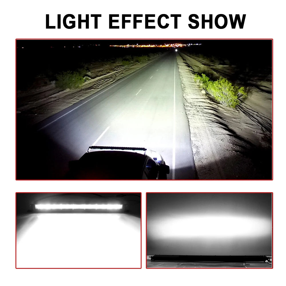For Off-Road Vehicles 14 Inch LED ultra-thin 6D Lens Bar Truck