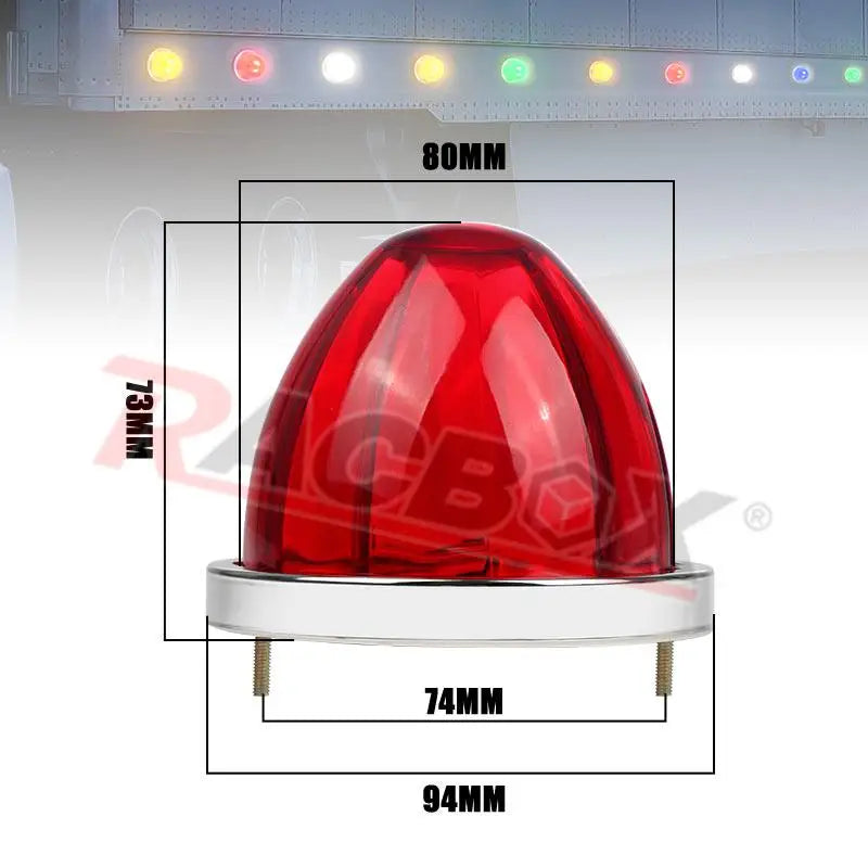 4PCS Big Watermelon Strobe Indicators Turn Signal Marker Truck