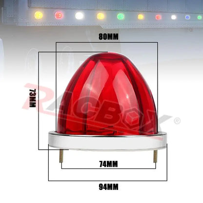 4PCS Big Watermelon Strobe Indicators Turn Signal Marker Truck
