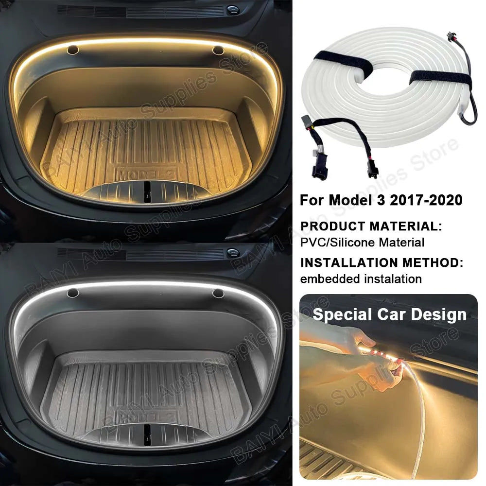 For Tesla Model 3 Y 2017-2023 Trunk Strip Model Y Juniper On Off