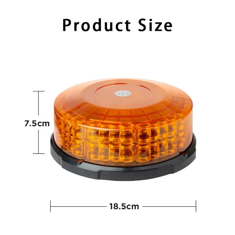 Rechargeable Magnetic Base Roof Cylinder Warning Flashing