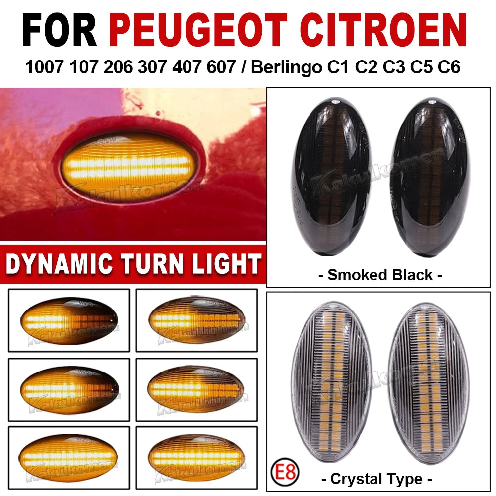 For Peugeot 107 108 301 4007 Side Marker 607 Citroen c-crosser