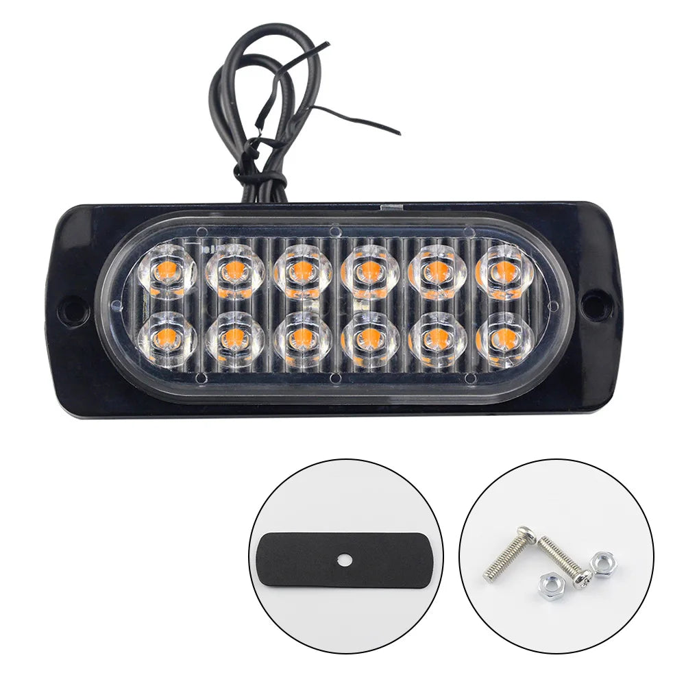 12 Strobe Warning Cheap Grille Flashing Lightbar Truck Beacon