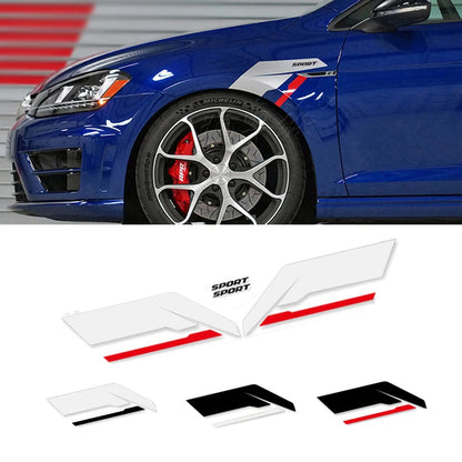 1pair Sport Racing Side Fender Decals Reflective Stickers