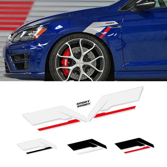 1pair Sport Racing Side Fender Decals Reflective Stickers
