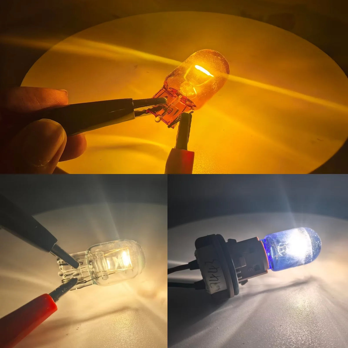 10PCS T20 W21W 7440 Sidelight Bulb Clear Glass Halogen