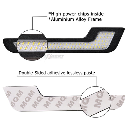 2X Lr White 12V Bar Drl Strip Bright Daytime