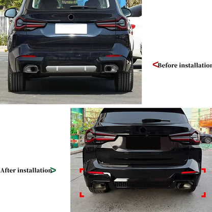 For BMW X3 G01 Lci M Sport 2022-2024 Rear Bumper Diffuser