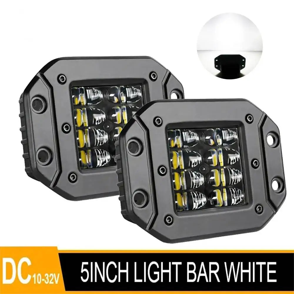 For Jeep Wrangler Inch 40W Flush Mount Work Truck Offroad Spot