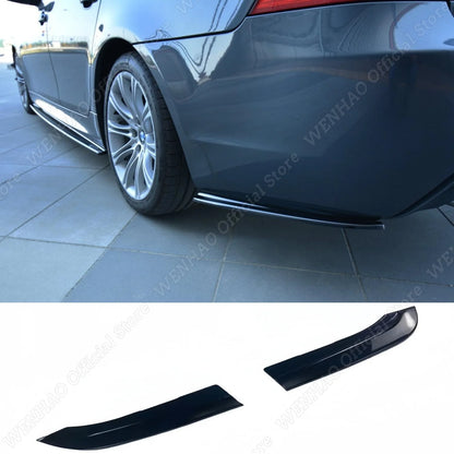 For BMW E60 E61 M-Pack 2003-2010 Maxton Gloss Black Rear Bumper