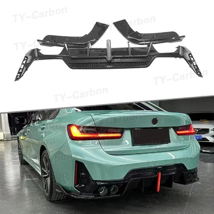 For BMW 3 Series G20 G28 Vten Pp Gloss Black Rear Bumper
