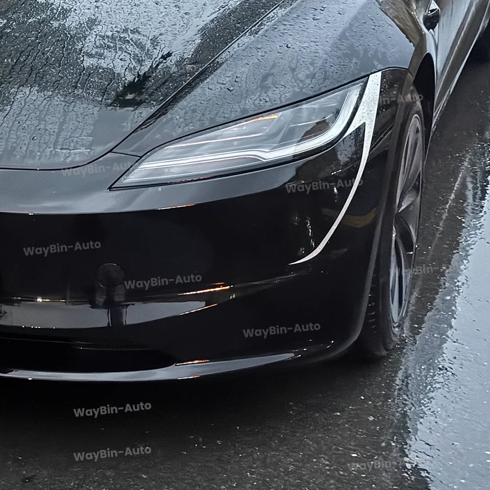 For Tesla Model 3 Highland 2024 2PCS Set Decals Headlight Strips