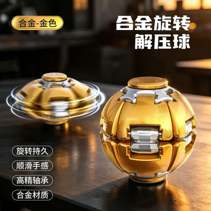 Press Rotating Metal Ball Edc Mechanical Fidget Spinner Anxiety