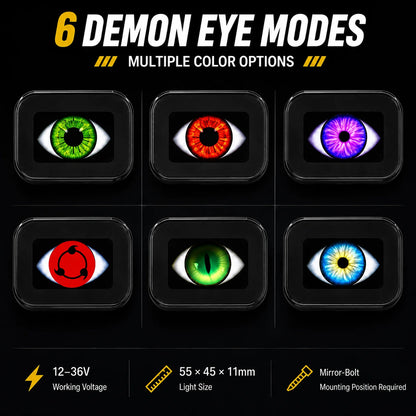 In Motorcycle Devil Eyes Mirror Dynamic Motorbike Demon Wireless