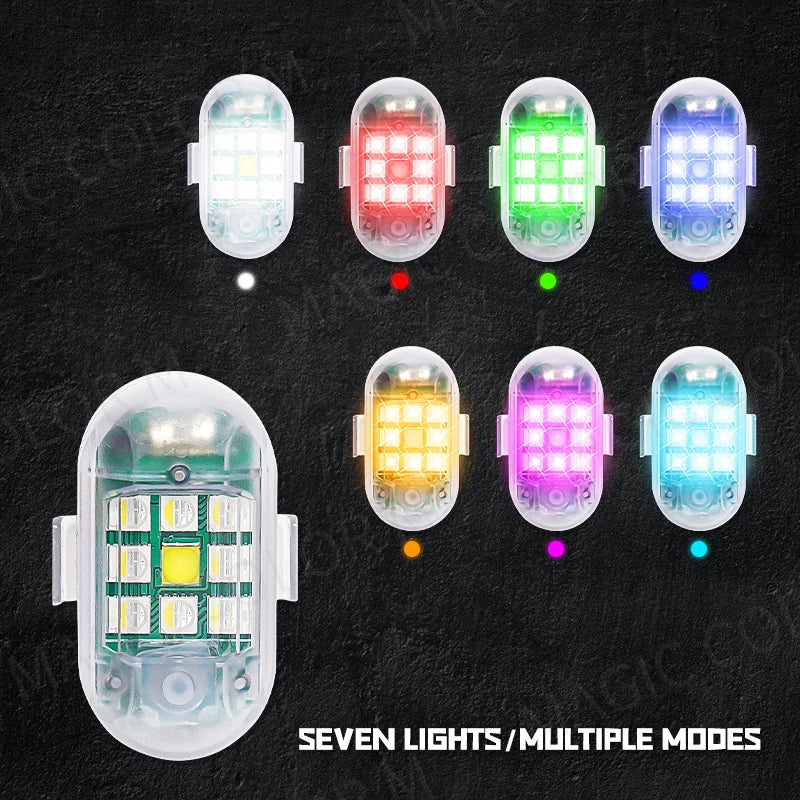 2PCS Wireless Strobe Remote Control Warning Flash Indicator