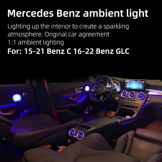 For Mercedes C W205 Glc X253 Ambient Lighting Turbine Air Vent