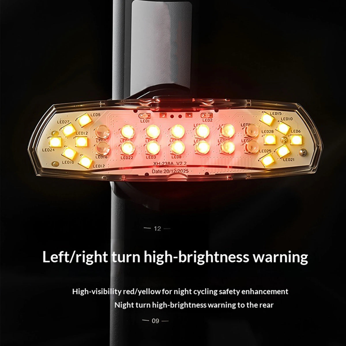 For Outdoor Travel Cycling Waterproof Turn Signal Taillight