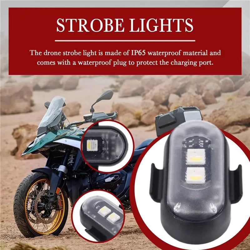 4PCS Wireless Strobe Remote Control Colors USB Charing Waterproof
