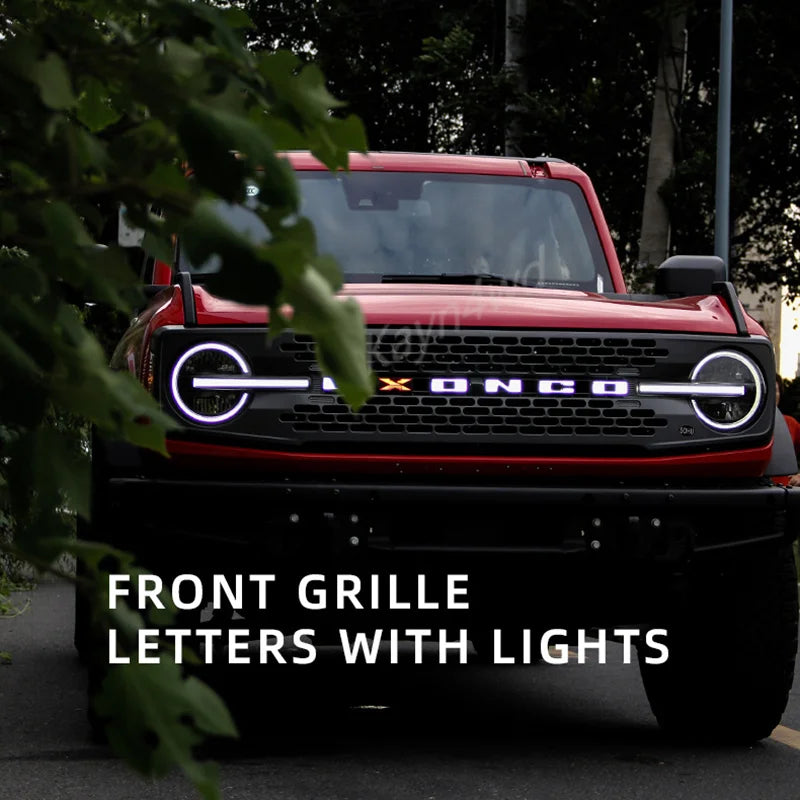 For Ford Bronco 2021-2023 2 4 Off Road 4X4 Exterior Front Grille