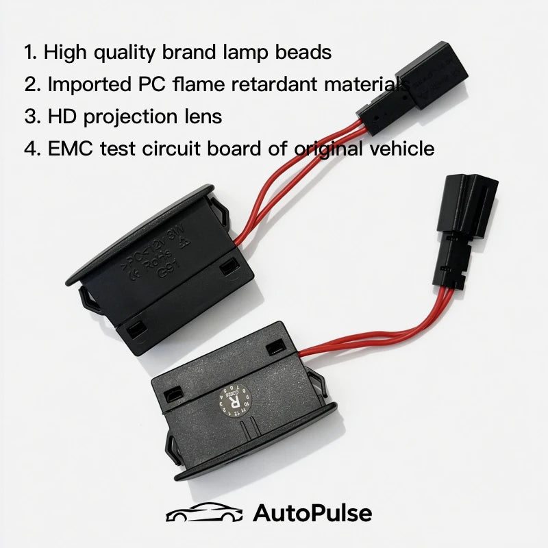 For Tesla Model3 2PCS Door Modely Models Decor Hd Leds Glass Lens