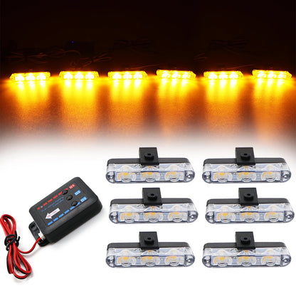 Front Grille Strobe Flash Warning Red Blue Yellow Rescue