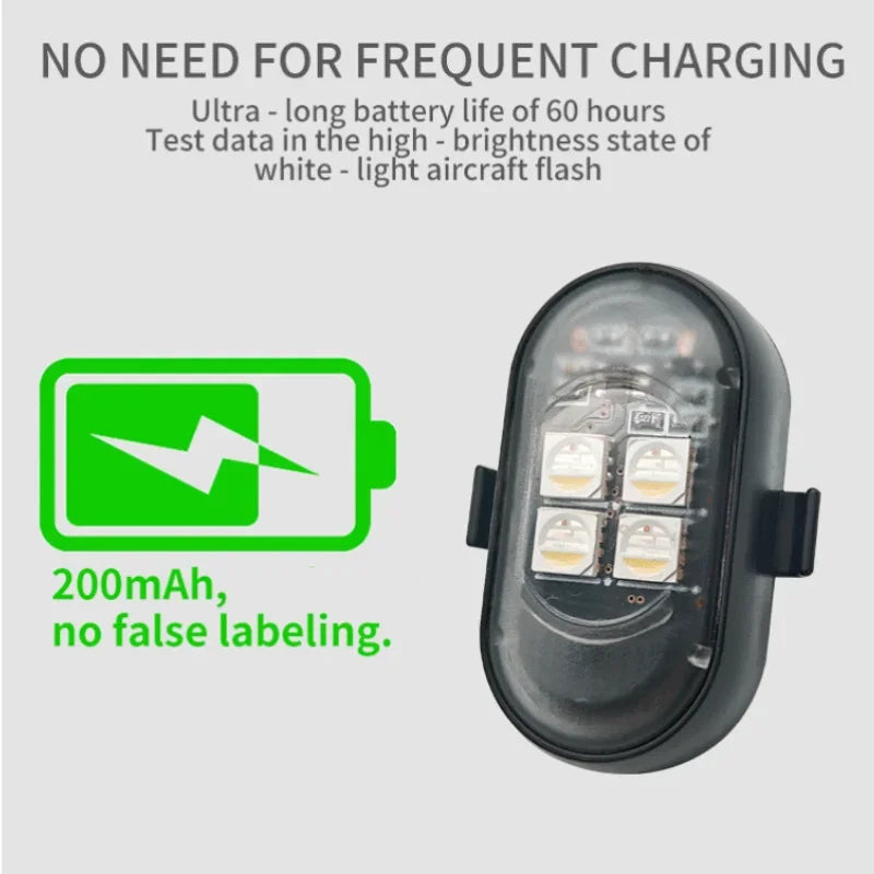 6PCS RGB Strobe Motorcycle Wireless Aircraft Airplane Helicopter