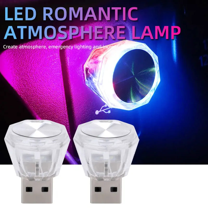 USB Interior MINI Atmosphere Night Indoor Ambient Lighting Strobe