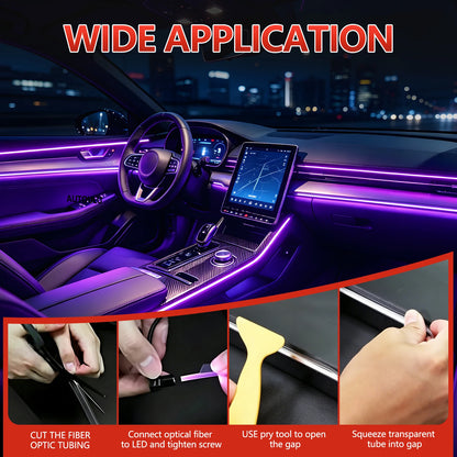 RGB Interior Ambient Kit APP Remote Control Flexible Neon