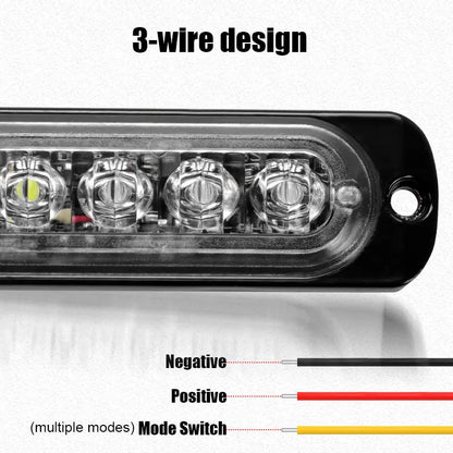 12V 24V Strobe Flashing Emergency 6LED Flash Truck Trailer